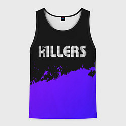 Майка-безрукавка мужская The Killers purple grunge, цвет: 3D-черный