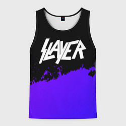 Мужская майка без рукавов Slayer purple grunge