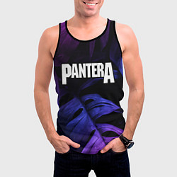 Майка-безрукавка мужская Pantera neon monstera, цвет: 3D-черный — фото 2