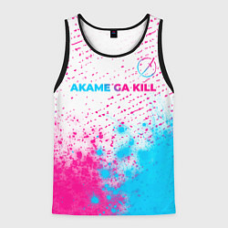 Мужская майка без рукавов Akame ga Kill neon gradient style: символ сверху