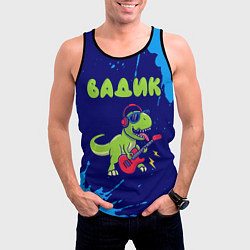 Майка-безрукавка мужская Вадик рокозавр, цвет: 3D-черный — фото 2