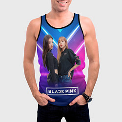 Майка-безрукавка мужская Blackpink neon, цвет: 3D-черный — фото 2