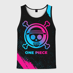 Мужская майка без рукавов One Piece - neon gradient