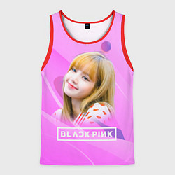 Майка-безрукавка мужская Blackpink Lisa pink, цвет: 3D-красный