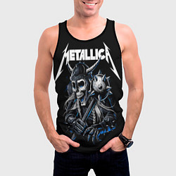 Майка-безрукавка мужская Metallica - warrior, цвет: 3D-черный — фото 2