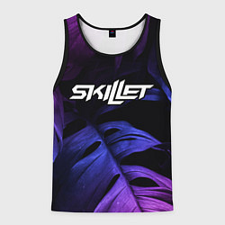 Мужская майка без рукавов Skillet neon monstera