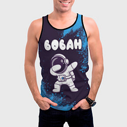 Майка-безрукавка мужская Вован космонавт даб, цвет: 3D-черный — фото 2