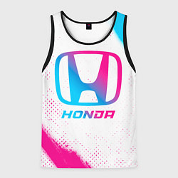 Майка-безрукавка мужская Honda neon gradient style, цвет: 3D-черный