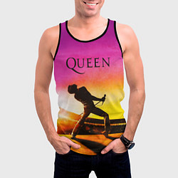 Майка-безрукавка мужская Queen Фредди Меркьюри, цвет: 3D-черный — фото 2