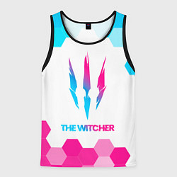 Майка-безрукавка мужская The Witcher neon gradient style, цвет: 3D-черный