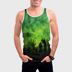 Майка-безрукавка мужская Зомби вечеринка, цвет: 3D-белый — фото 2