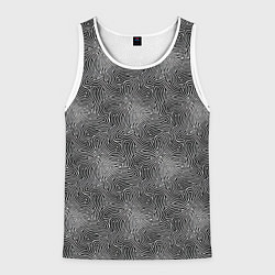 Майка-безрукавка мужская Узор Черно-белый, цвет: 3D-белый
