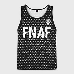 Майка-безрукавка мужская FNAF glitch на темном фоне: символ сверху, цвет: 3D-черный