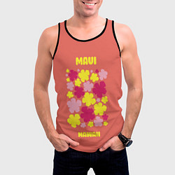 Майка-безрукавка мужская Мауи - Гавайи, цвет: 3D-черный — фото 2