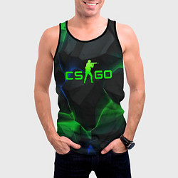 Майка-безрукавка мужская CS GO dark green, цвет: 3D-черный — фото 2