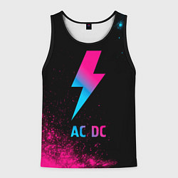 Мужская майка без рукавов AC DC - neon gradient