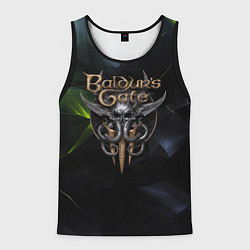 Мужская майка без рукавов Baldurs Gate 3 logo dark green