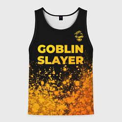 Мужская майка без рукавов Goblin Slayer - gold gradient: символ сверху