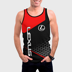 Майка-безрукавка мужская Lexus - red sportwear, цвет: 3D-черный — фото 2