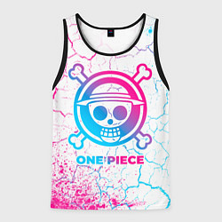 Мужская майка без рукавов One Piece neon gradient style