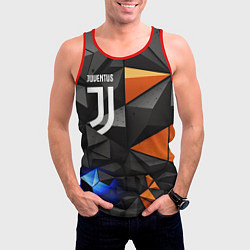 Майка-безрукавка мужская Juventus orange black style, цвет: 3D-красный — фото 2