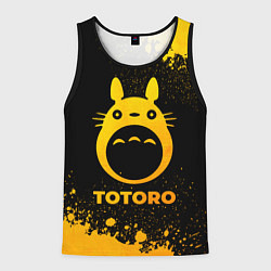 Майка-безрукавка мужская Totoro - gold gradient, цвет: 3D-черный