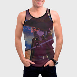 Майка-безрукавка мужская Коносуба Мэгумин, цвет: 3D-черный — фото 2