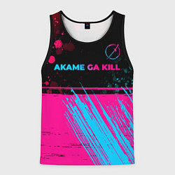 Мужская майка без рукавов Akame ga Kill - neon gradient: символ сверху