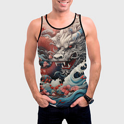 Майка-безрукавка мужская Морской дракон Irezumi, цвет: 3D-черный — фото 2