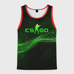 Мужская майка без рукавов CSGO green abstract