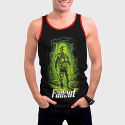 Майка-безрукавка мужская Fallout game poster style, цвет: 3D-красный — фото 2