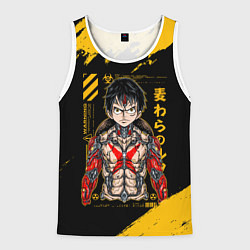 Майка-безрукавка мужская Киборг Луффи - One Piece, цвет: 3D-белый