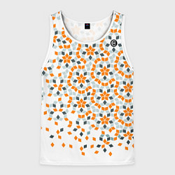 Мужская майка без рукавов Плитки Пенроуза в оранжево серой палитре