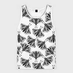 Майка-безрукавка мужская Butterflies - gothic pattern, цвет: 3D-белый