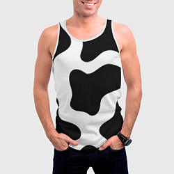 Майка-безрукавка мужская Кожа коровы, цвет: 3D-белый — фото 2