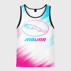 Мужская майка без рукавов Jaguar neon gradient style