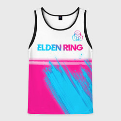 Мужская майка без рукавов Elden Ring neon gradient style: символ сверху