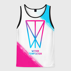 Мужская майка без рукавов Within Temptation neon gradient style