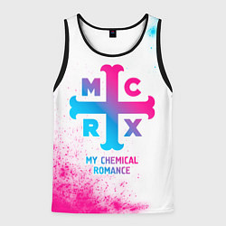 Мужская майка без рукавов My Chemical Romance neon gradient style