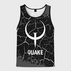 Майка-безрукавка мужская Quake glitch на темном фоне, цвет: 3D-черный