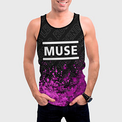Майка-безрукавка мужская Muse rock legends посередине, цвет: 3D-черный — фото 2