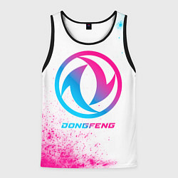 Майка-безрукавка мужская Dongfeng neon gradient style, цвет: 3D-черный