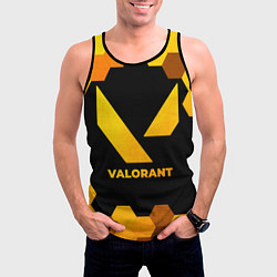 Майка-безрукавка мужская Valorant - gold gradient, цвет: 3D-черный — фото 2