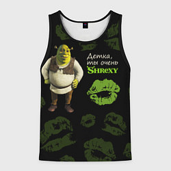 Майка-безрукавка мужская Shrexy Shrek, цвет: 3D-черный