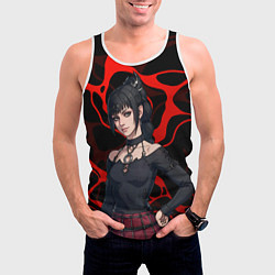 Майка-безрукавка мужская Шэдоухарт - красные разводы, цвет: 3D-белый — фото 2