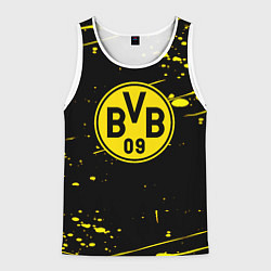 Майка-безрукавка мужская Borussia yellow splash, цвет: 3D-белый