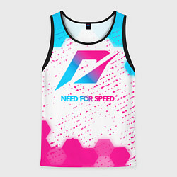 Мужская майка без рукавов Need for Speed neon gradient style