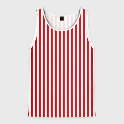 Мужская майка без рукавов Красная полоса