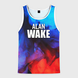 Майка-безрукавка мужская Alan Wake неоновый дым, цвет: 3D-белый