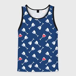 Мужская майка без рукавов Бокальчик винишка